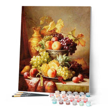 Charger l'image dans la galerie, peinture par numéros | Abondance de Fruits | complexe, cuisine, fleurs | FiguredArt