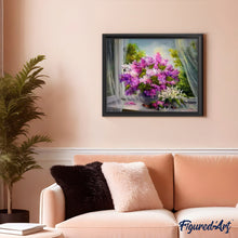 Charger l'image dans la galerie, peinture par numéros | Vase devant la Fenêtre | complexe, fleurs | FiguredArt