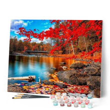 Charger l'image dans la galerie, peinture par numéros | Rivière et Forêt d’Automne | complexe, france, paysages | FiguredArt