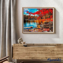 Charger l'image dans la galerie, peinture par numéros | Rivière et Forêt d’Automne | complexe, france, paysages | FiguredArt