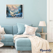 Charger l'image dans la galerie, peinture par numéros | Cabane dans la Neige | complexe, paysages | FiguredArt