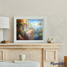 Charger l'image dans la galerie, peinture par numéros | Maison fleurie sous le Soleil | complexe, paysages | FiguredArt