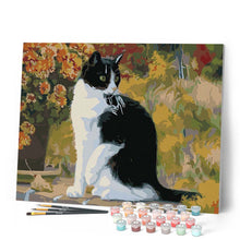 Charger l'image dans la galerie, peinture par numéros | Chat noir et crème | animaux, chats, complexe | FiguredArt