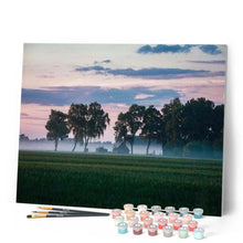 Charger l'image dans la galerie, peinture par numéros | Arbres dans le Brouillard | arbres, complexe, paysages | FiguredArt