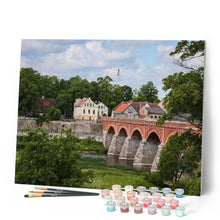 Charger l'image dans la galerie, peinture par numéros | Pont traversant la Rivière | complexe, paysages | FiguredArt