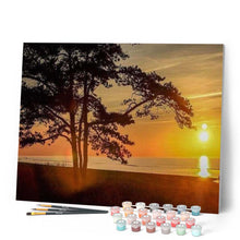 Charger l'image dans la galerie, peinture par numéros | Arbres au Crépuscule | arbres, intermédiaire, paysages | FiguredArt