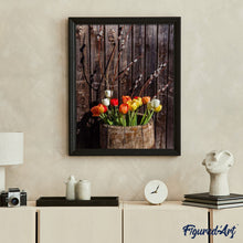 Charger l'image dans la galerie, peinture par numéros | Barril de Tulipes | complexe, fleurs | FiguredArt