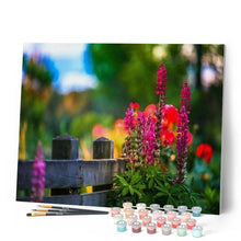 Charger l'image dans la galerie, peinture par numéros | Fleurs près de la Barrière | complexe, fleurs | FiguredArt