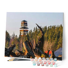 Charger l'image dans la galerie, peinture par numéros | Mirador en Forêt | complexe, paysages | FiguredArt