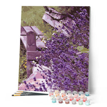 Charger l'image dans la galerie, peinture par numéros | Banc fleuri | complexe, fleurs | FiguredArt