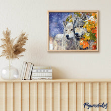 Charger l'image dans la galerie, peinture par numéros | Couple de Loups 2 | animaux, complexe, loups | FiguredArt