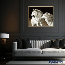 Charger l'image dans la galerie, peinture par numéros | Chiens blancs | animaux, chiens, intermédiaire, loups | FiguredArt