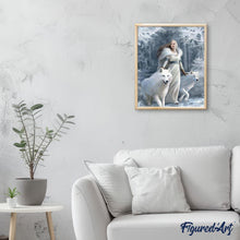 Charger l'image dans la galerie, peinture par numéros | Beauté et Loups dans la Neige | animaux, intermédiaire, loups | FiguredArt