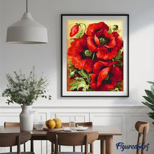 Charger l'image dans la galerie, peinture par numéros | Coquelicots | fleurs, intermédiaire | FiguredArt
