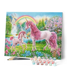 Charger l'image dans la galerie, peinture par numéros | Au pays des Licornes | animaux, complexe, licornes | FiguredArt