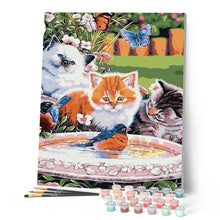 Charger l'image dans la galerie, peinture par numéros | Chatons regardant les Oiseaux | animaux, chats, facile | FiguredArt