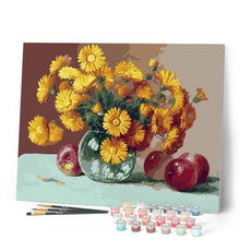 Charger l'image dans la galerie, peinture par numéros | Vase de Tournesols et Pommes | facile, fleurs | FiguredArt