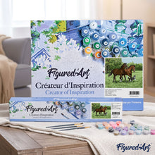 Charger l'image dans la galerie, peinture par numéros | Chevaux et Chiens dans la Prairie | animaux, chevaux, chiens, intermédiaire | FiguredArt