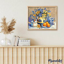 Charger l'image dans la galerie, peinture par numéros | Fleurs et Oranges | facile, fleurs, papillons | FiguredArt