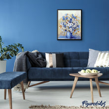 Charger l'image dans la galerie, peinture par numéros | Vase bleuté et Fleurs | complexe, fleurs | FiguredArt