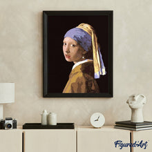 Charger l'image dans la galerie, peinture par numéros | Vermeer La Jeune Fille à la Perle | facile, france, reproduction | FiguredArt