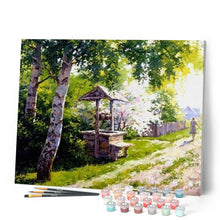 Charger l'image dans la galerie, peinture par numéros | Le vieux Puit près des Arbres | arbres, complexe, paysages | FiguredArt