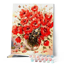 Charger l'image dans la galerie, peinture par numéros | Fleurs rouges | complexe, fleurs | FiguredArt