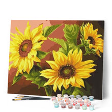 Charger l'image dans la galerie, peinture par numéros | Tournesols épanouis | facile, fleurs | FiguredArt