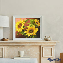 Charger l'image dans la galerie, peinture par numéros | Tournesols épanouis | facile, fleurs | FiguredArt