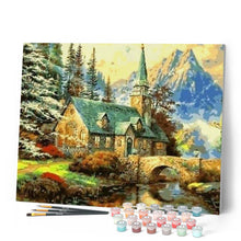 Charger l'image dans la galerie, peinture par numéros | Petite Eglise de Montagne | complexe, paysages | FiguredArt