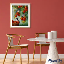 Charger l'image dans la galerie, peinture par numéros | Oiseaux et Pommes rouges | animaux, complexe, oiseaux | FiguredArt
