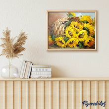 Charger l'image dans la galerie, peinture par numéros | Panier de Fleurs de Tournesols | complexe, fleurs | FiguredArt