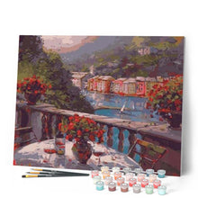 Charger l'image dans la galerie, peinture par numéros | Verre de vin sur la Table | intermédiaire, paysages | FiguredArt