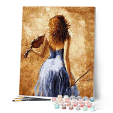 Charger l'image dans la galerie, peinture par numéros | Violoniste Mystérieuse | complexe, musique, romantique | FiguredArt