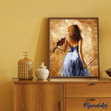 Charger l'image dans la galerie, peinture par numéros | Violoniste Mystérieuse | complexe, musique, romantique | FiguredArt