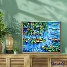 Charger l'image dans la galerie, peinture par numéros | Nénuphars au bord de l’eau | intermédiaire, paysages | FiguredArt