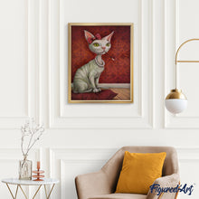 Charger l'image dans la galerie, peinture par numéros | Chatte au Collier et Porte-Cigarette | animaux, chats, complexe | FiguredArt