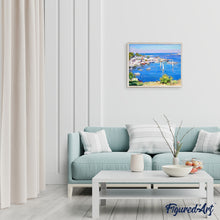 Charger l'image dans la galerie, peinture par numéros | Vue d’un petit Port grec | bateaux, complexe, paysages | FiguredArt