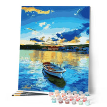 Charger l'image dans la galerie, peinture par numéros | Barque et Lever de Soleil | facile, france, paysages | FiguredArt