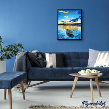 Charger l'image dans la galerie, peinture par numéros | Barque et Lever de Soleil | facile, france, paysages | FiguredArt