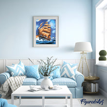 Charger l'image dans la galerie, peinture par numéros | Ciel chargé et Vent dans les Voiles | bateaux, facile | FiguredArt