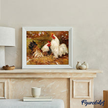 Charger l'image dans la galerie, peinture par numéros | Poule et Coq | animaux, complexe, oiseaux | FiguredArt