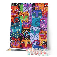 Charger l'image dans la galerie, peinture par numéros | Chats abstraits | animaux, chats, facile, france | FiguredArt