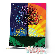 Charger l'image dans la galerie, peinture par numéros | Arbre Jour et Nuit | arbres, facile | FiguredArt