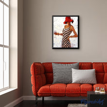 Charger l'image dans la galerie, peinture par numéros | Femme et Verre de Vin | intermédiaire, portrait | FiguredArt