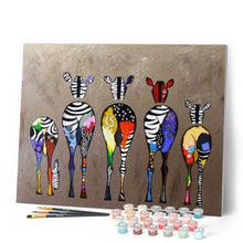 Charger l'image dans la galerie, peinture par numéros | Zèbres de dos | animaux, france, intermédiaire, zèbres | FiguredArt