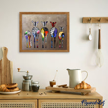 Charger l'image dans la galerie, peinture par numéros | Zèbres de dos | animaux, france, intermédiaire, zèbres | FiguredArt