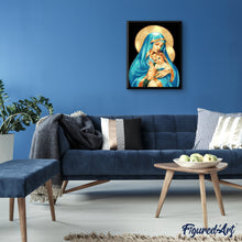 Charger l'image dans la galerie, peinture par numéros | La Vierge et l’Enfant | facile, portrait, religion | FiguredArt