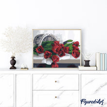 Charger l'image dans la galerie, peinture par numéros | Panier de Tulipes rouges | facile, fleurs | FiguredArt