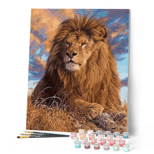 Charger l'image dans la galerie, peinture par numéros | Le Repos du Lion | animaux, complexe, france, lions | FiguredArt